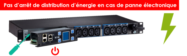 Distributeur d'énergie avec bouton de réinitialisation