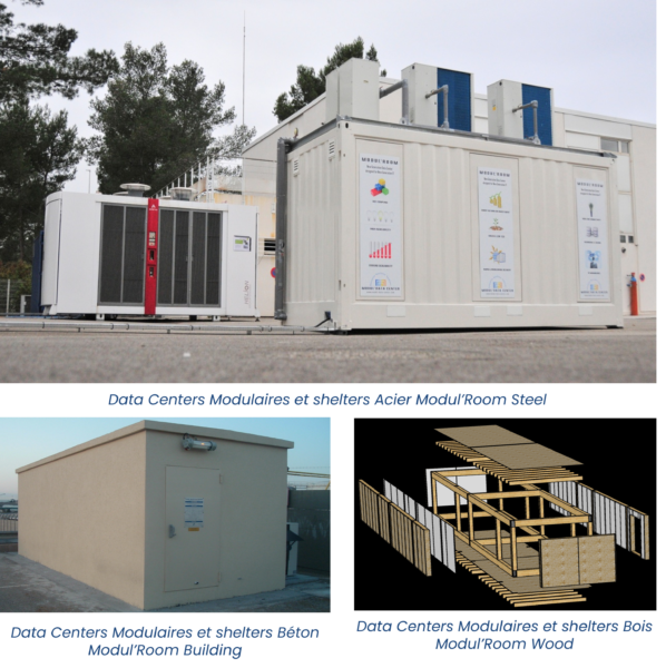 Centres de données modulaires et abris en acier, béton et bois Modul'Room
