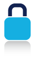 Icône flèche bleue stylisée