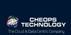 Logo de Cheops Technology sur fond bleu marine.