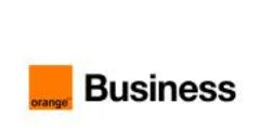 Logo Orange Business sur fond blanc.